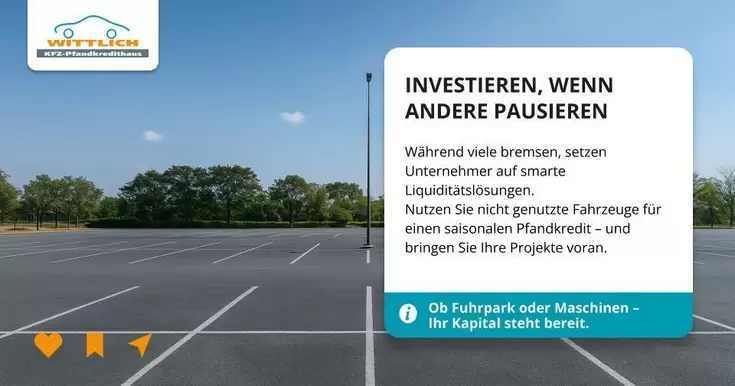 Newsbild Jetzt investieren, statt warten.